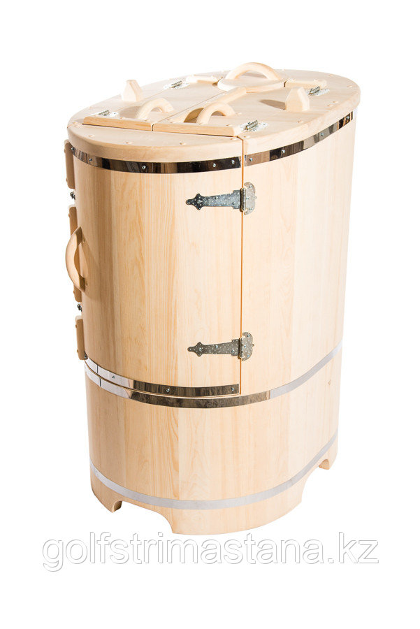 Кедровая фитобочка, Овальная со скосом, 130*78*100 см