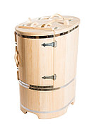 Кедровая фитобочка, Овальная со скосом, 130*78*100 см