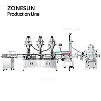 ZONESUN ZS-FMYG1 ПРОИЗВОДСТВЕННАЯ ЛИНИЯ ДЛЯ РОЗЛИВА И УКУПОРКИ ПОРОШКА С СЕРВОДВИГАТЕЛЕМ