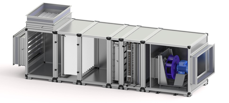 Кондиционер центральный каркасно панельный Jetned-M