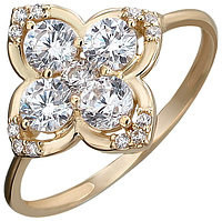 Эстет 01К1312053Р_э размер 18 вес 1.52 г золото, фианит