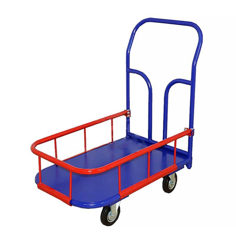 Тележка платформенная с бортиком 150 мм ТПБ 8 (г/п 550 кг, 1000x700 мм, колеса литая протекторная резина 200