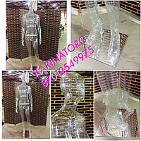 Манекен-кукла женский, зеркально-прозрачный кристалл