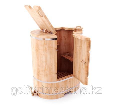 Кедровая фитобочка, Овальная, 130*78*100 см Цельная, Тол. стенки 40 мм.