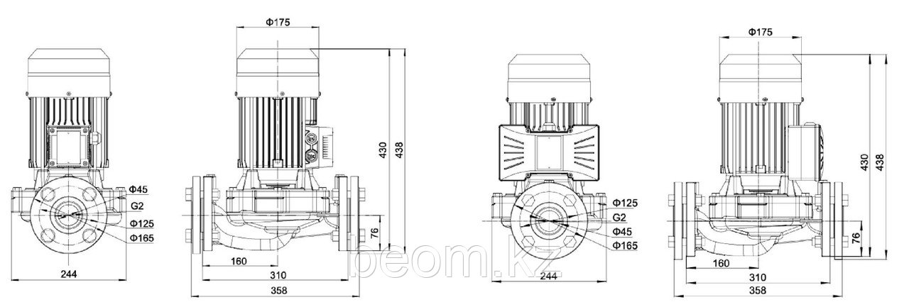 Циркуляционный насос LPm 2200 (Ø 50 мм | 2200 Вт | max 30 м3/час | max 33 м | 220в)