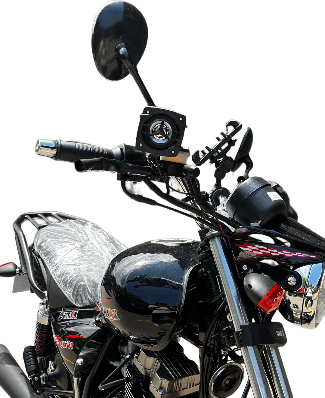 Мотоцикл BamX Okmax OK-180 черный, красный