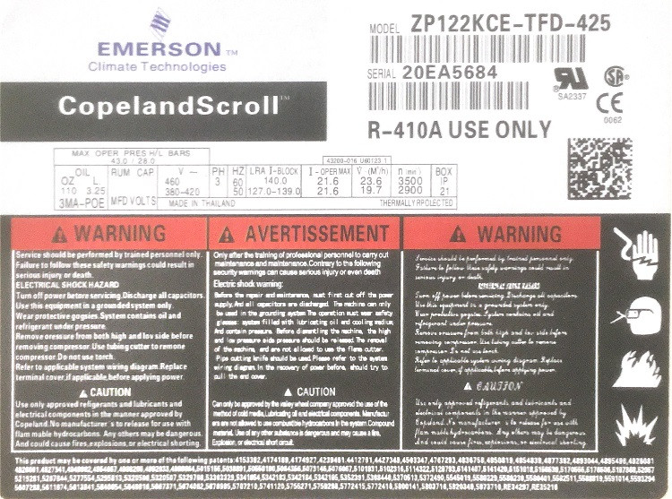 ZP122KCETF425/455