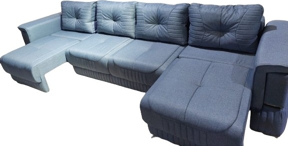 Кайен диван, обивка ткань, 360 см, серый