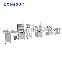 ZONESUN МАШИНА ДЛЯ УКУПОРКИ ЖИДКОСТЕЙ И КРУГЛЫХ ЭТИКЕТОК С ВИБРАЦИОННЫМ УСТРОЙСТВОМ ПОДАЧИ КРЫШЕК