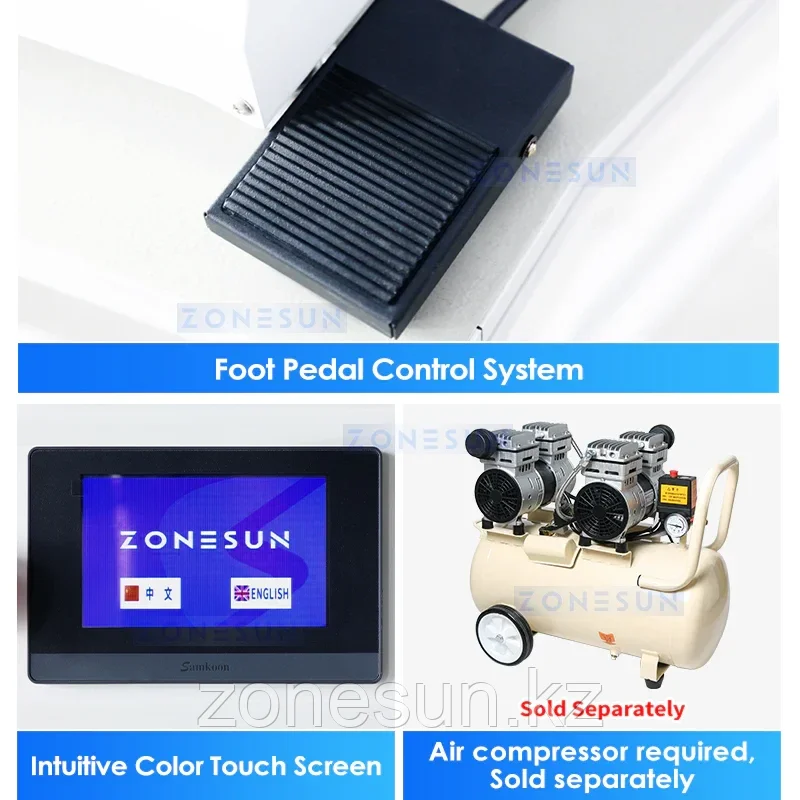 ZONESUN ZS-TB802 Машина для нанесения этикеток на плоские поверхности Верхний аппликатор этикеток