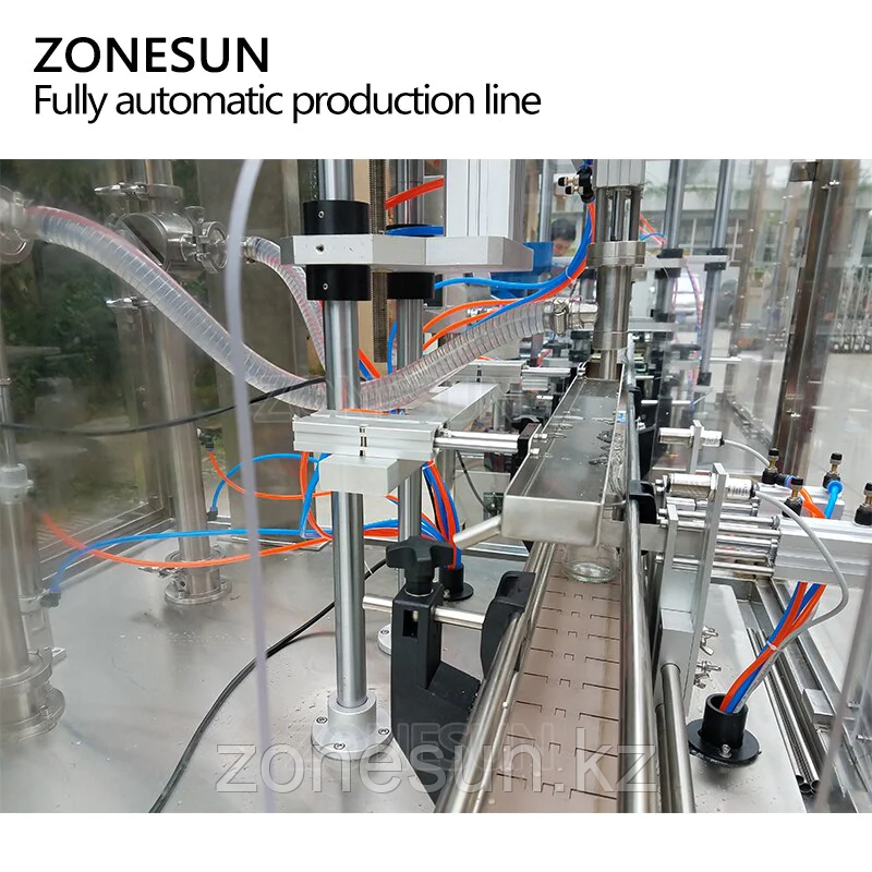 ZONESUN ЭЛЕКТРИЧЕСКАЯ ЭТИКЕТИРОВОЧНАЯ МАШИНА ДЛЯ КРУГЛЫХ БУТЫЛОК ВЕРТИКАЛЬНОГО ТИПА С 6 НАСАДКАМИ ДЛЯ РОЗЛИВА