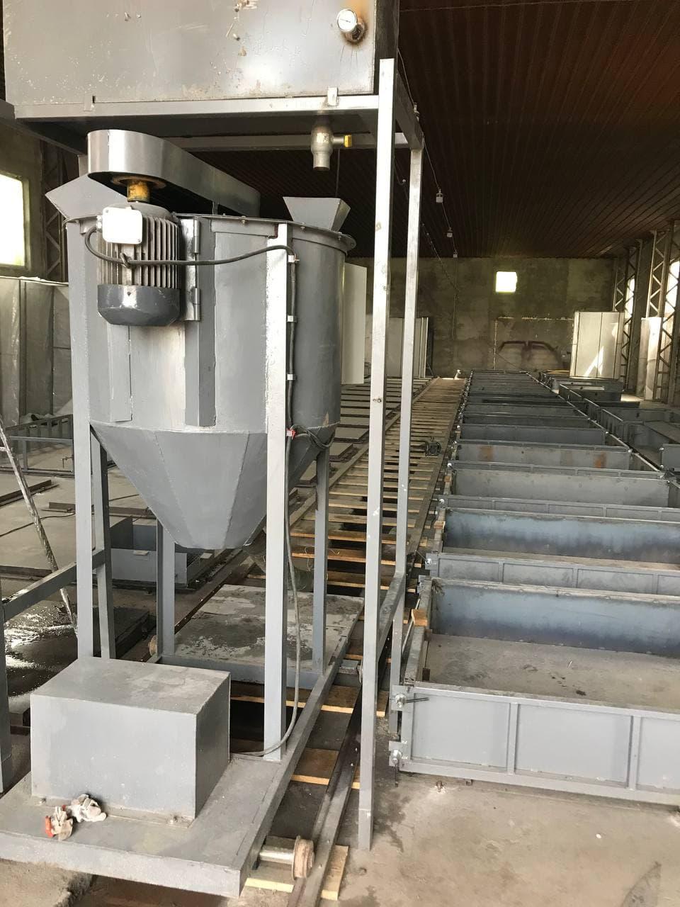 Линия для производства неавтоклавного газоблока стационарного типа МРК-25СТ производительностью 25м3 в сутки.