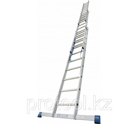 Трехсекционная универсальная лестница KRAUSE STABILO 3 х 10 перекладин с дополнительной функцией 133762