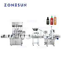 ZONESUN ZS-FAL180A7 МАШИНА ДЛЯ РОЗЛИВА И УКУПОРКИ ПАСТЫ С ВИБРАЦИОННЫМ УСТРОЙСТВОМ ПОДАЧИ КРЫШЕК