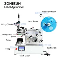 ZONESUN ZS-TB802 Машина для нанесения этикеток на плоские поверхности Верхний аппликатор этикеток6