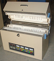 Лабораторная 3 зонная вакуумная трубчатая муфельная печь до 1600 С диаметр трубки 100 мм