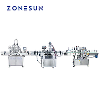 ZONESUN МАШИНА ДЛЯ РОЗЛИВА И ЭТИКЕТИРОВАНИЯ КРУГЛЫХ БУТЫЛОК С 6 ФОРСУНКАМИ