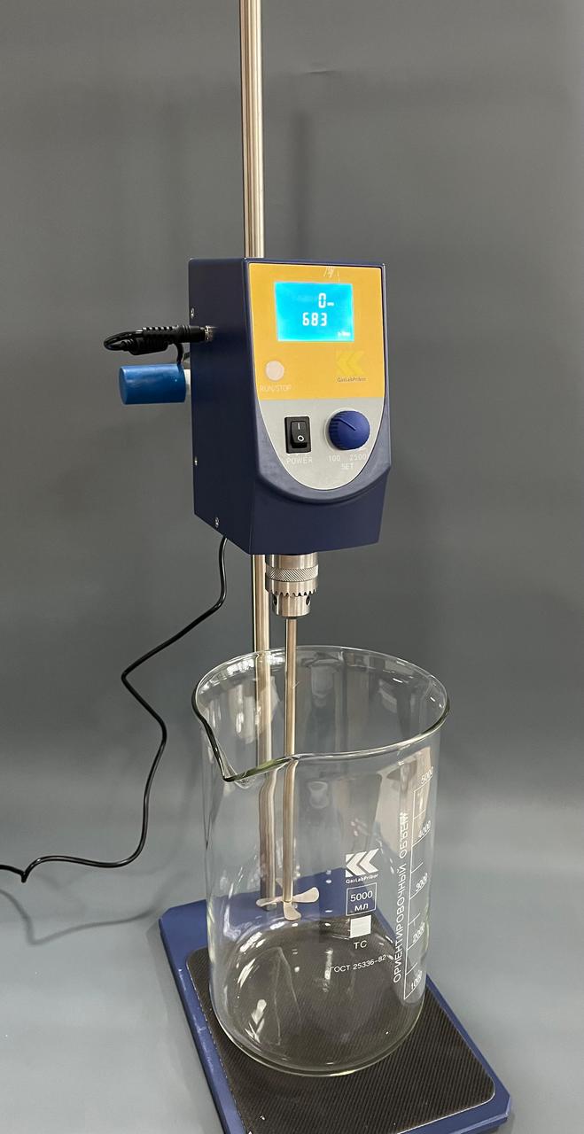 : ZNK-6C (20л., 100-2500 об., с таймером, цифровой) мешалка верхнеприводная «QazLabPribor»