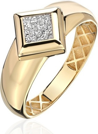 Эстет 01К1315035Р_э размер 18.5 вес 2.73 г золото, фианит