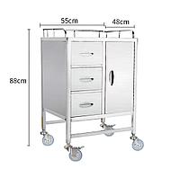 Тележка анестезиологическая реанимационная нержавеющая сталь хирургическая операционная