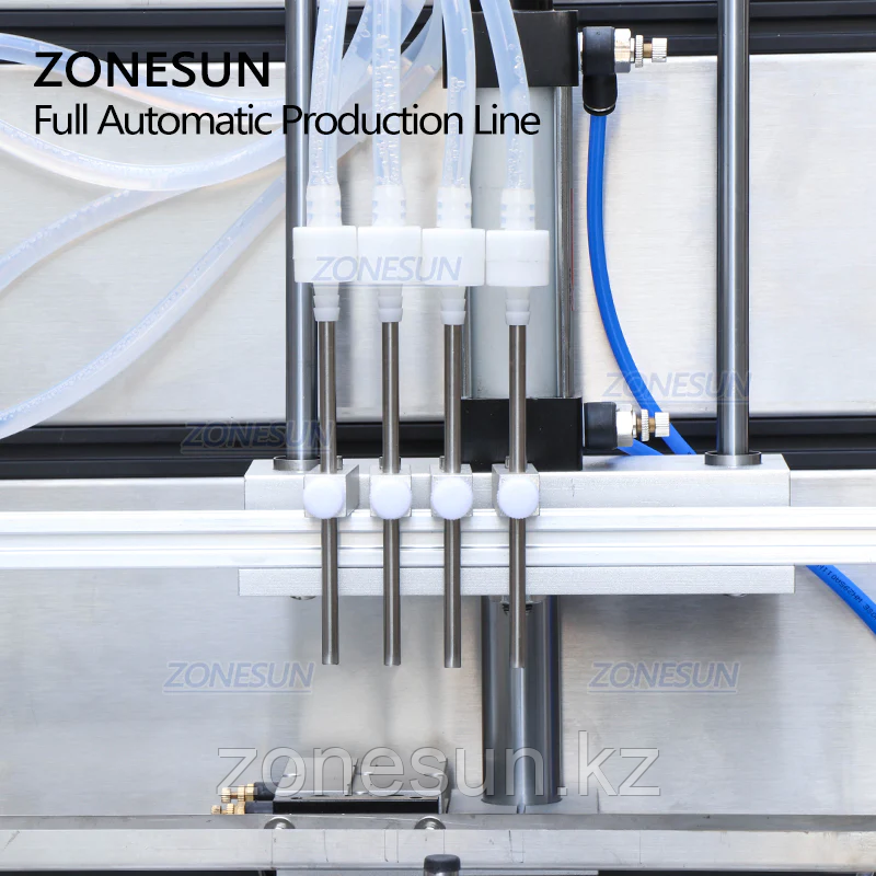ZONESUN 4 HEADS ЖИДКОСТНАЯ МАШИНА ДЛЯ УКУПОРКИ И ЭТИКЕТИРОВАНИЯ КРУГЛЫХ БУТЫЛОК СО СТРУЙНОЙ ПЕЧАТНОЙ МАШИНОЙ