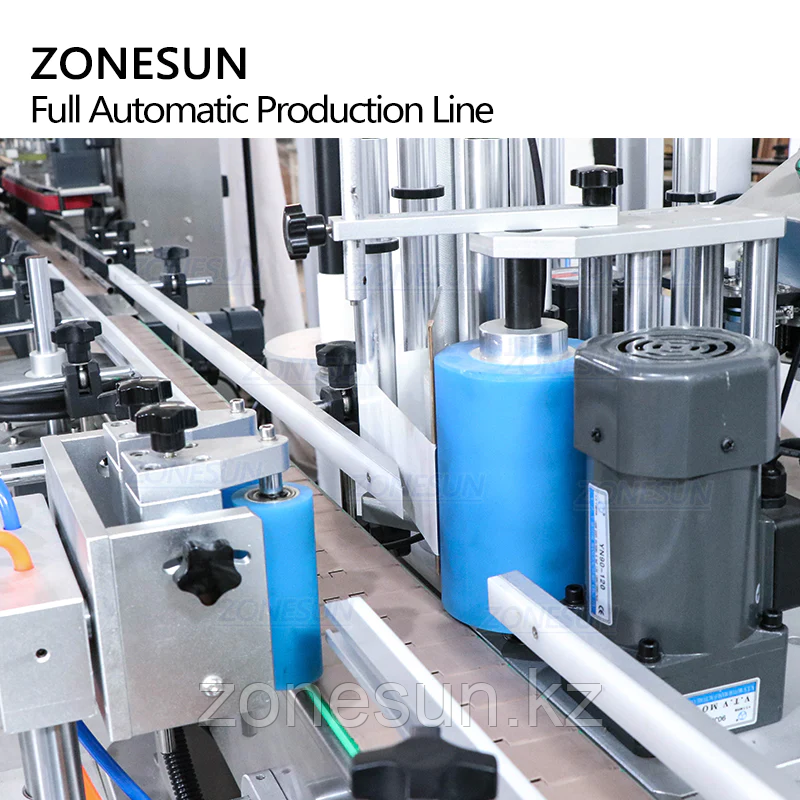 ZONESUN 4-ГОЛОВОЧНАЯ СЕРВОПРИВОДНАЯ МАШИНА ДЛЯ РОЗЛИВА И УКУПОРКИ КРУГЛЫХ БУТЫЛОК ЭТИКЕТИРОВОЧНАЯ МАШИНА