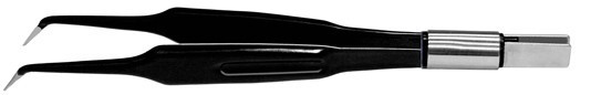 ЕМ263Е Биполярный пинцет микрохирургический загнутый, длина 135 мм, 6 х 0,3 мм, "евростандарт"