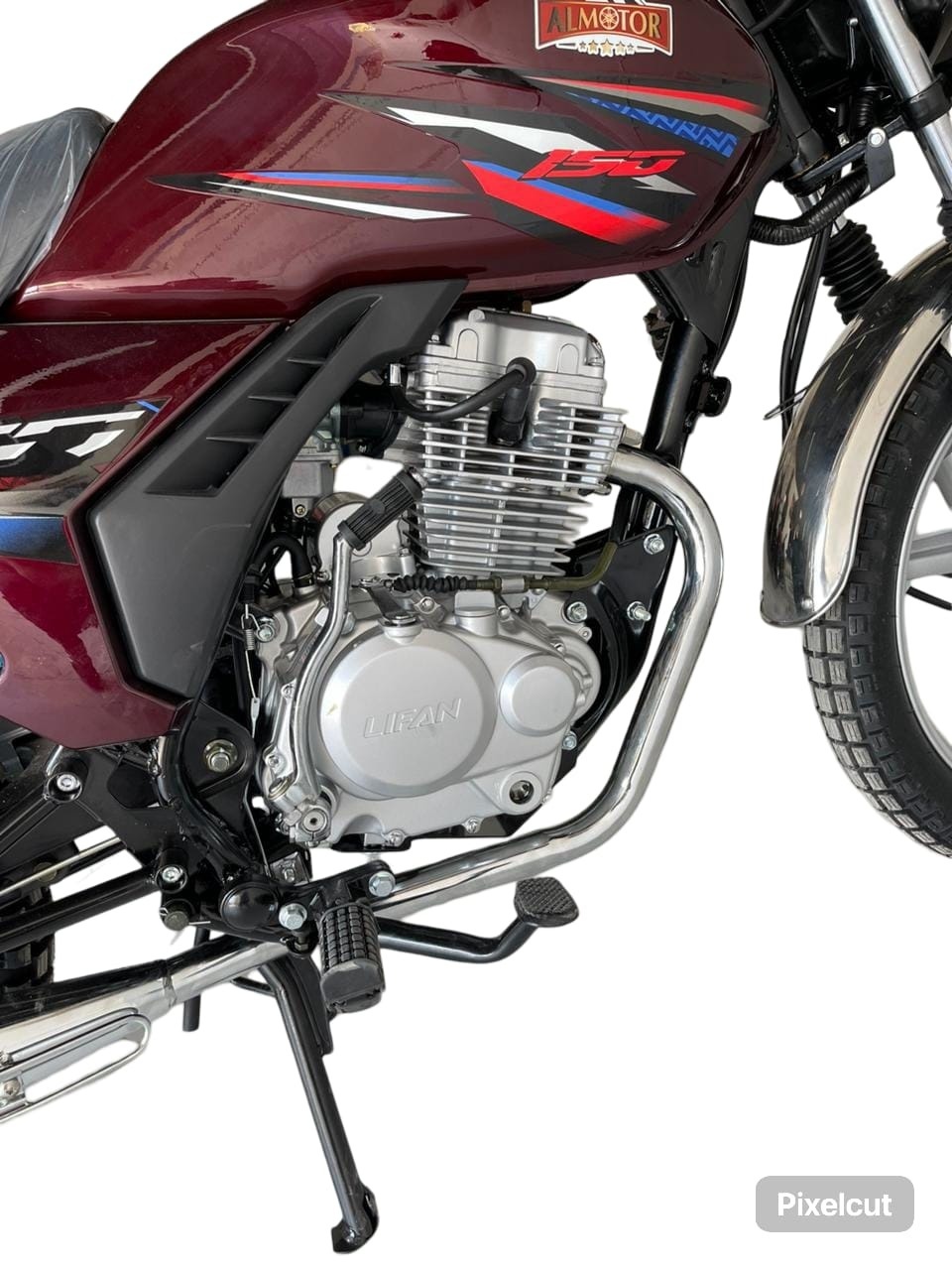 Мотоцикл Almotor 150 бордовый, синий
