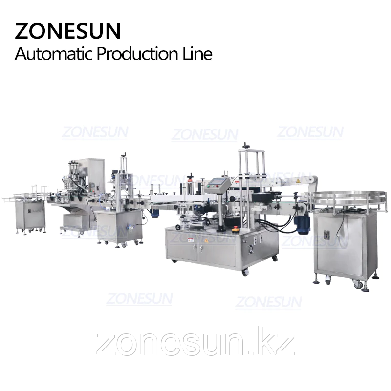 ZONESUN ZC-SP1000CUSTOM 4 HEADS СЕРВОПРИВОДНАЯ МАШИНА ДЛЯ РОЗЛИВА И УКУПОРКИ ПЛОСКИХ ЭТИКЕТОК КВАДРАТНОЙ ФОРМЫ