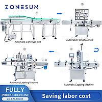 ZONESUN ZS-FAL180X4 УКУПОРОЧНАЯ МАШИНА ДЛЯ РОЗЛИВА И ЭТИКЕТИРОВАНИЯ КРУГЛЫХ БУТЫЛОК С РАСШИФРОВЩИКОМ