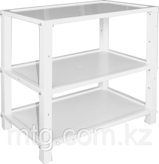 Стеллаж стационарный медицинский ССМ "Елат" с колесами 3 полки