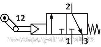 LS-3-1/8 2186 FESTO - Концевой выключатель пневматический с рычагом нажимным, 3/2 НЗ, G1/8