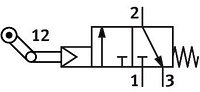 LS-3-1/8 2186 FESTO - Концевой выключатель пневматический с рычагом нажимным, 3/2 НЗ, G1/81