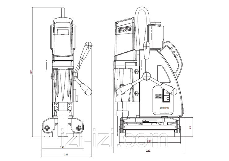 Магнитный сверлильный резьбонарезной станок для труб, Schifler (SWC 50 PD-1500W)
