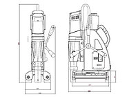 Магнитный сверлильный резьбонарезной станок для труб, Schifler (SWC 50 PD-1500W)1
