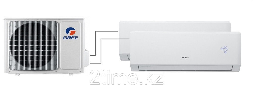 Мультисплит-система на 2комнаты до 40кв.м (настенный GREE)