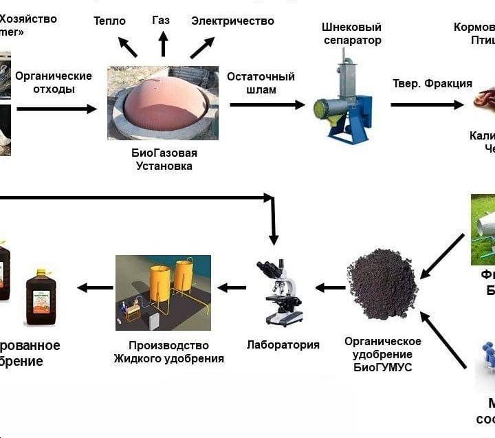 Биогазовые установки для производства газа, электричества, удобрения