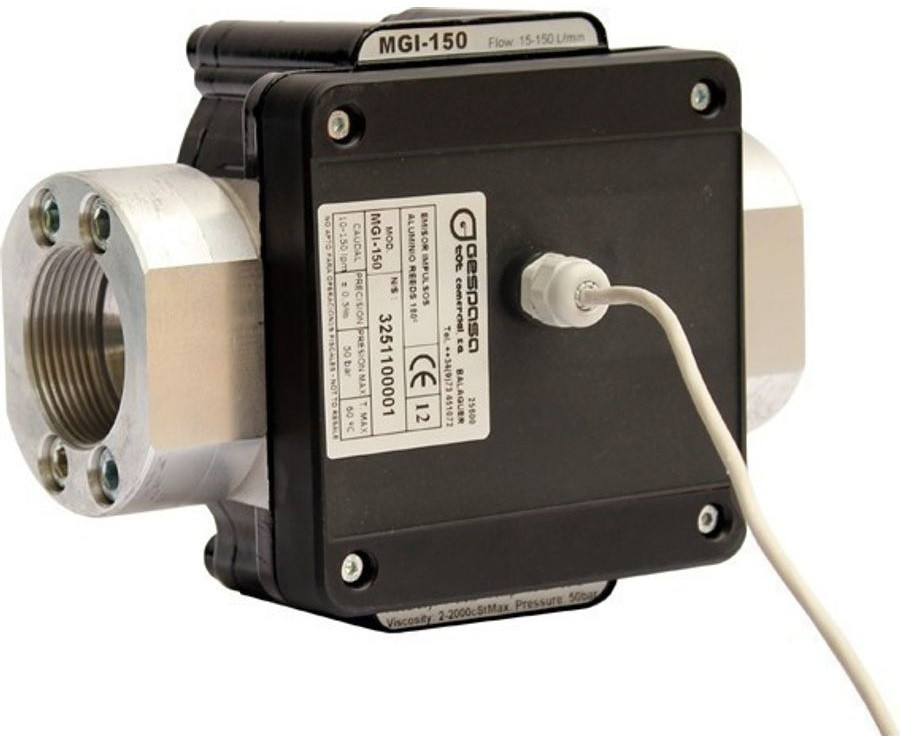 Импульсный шестеренчатый счетчик GESPASA MGI-250 (F1 1/2 дюйм)