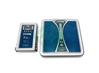 Весы ВМЭН-150-50/100-Д1-А/10 и ВМЭН-200-50/100-Д1-А/10. Автономное питание от батареек и сети 220 В через адаптер и и выносным пу