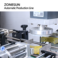 ZONESUN ПОЛНОСТЬЮ АВТОМАТИЧЕСКАЯ ПНЕВМАТИЧЕСКАЯ ЭТИКЕТИРОВОЧНАЯ МАШИНА ДЛЯ УКУПОРКИ КРУГЛЫХ БАНОК3