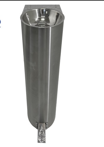 Педальный питьевой полуовальный фонтан Fonteco DF13-1LPR