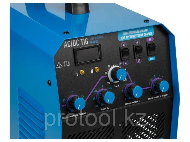 Инверторный аппарат аргонодуговой сварки SOLARIS TIG-220 AC/DC (AC/DC TIG; HF; MMA; 200 A; 150 В-240 В)