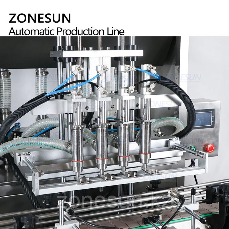 ZONESUN ZC-SP1000CUSTOM 4 HEADS СЕРВОПРИВОДНАЯ МАШИНА ДЛЯ РОЗЛИВА И УКУПОРКИ ПЛОСКИХ ЭТИКЕТОК КВАДРАТНОЙ ФОРМЫ