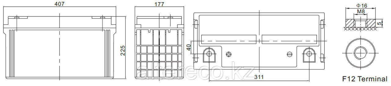 Аккумулятор Challenger A12-120 (12В, 120Ач)