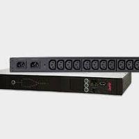 APC NetShelter Rack Automatic Transfer Switch 1U 16A 230V 2 C20 IN 8 C13 1 C19 OUT 50/60Hz