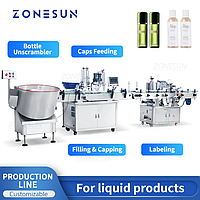 ZONESUN ZS-FAL180Z2 ПОЛНОСТЬЮ АВТОМАТИЧЕСКАЯ ПРОИЗВОДСТВЕННАЯ ЛИНИЯ ДЛЯ РОЗЛИВА УКУПОРКИ И ЭТИКИРОВКИ