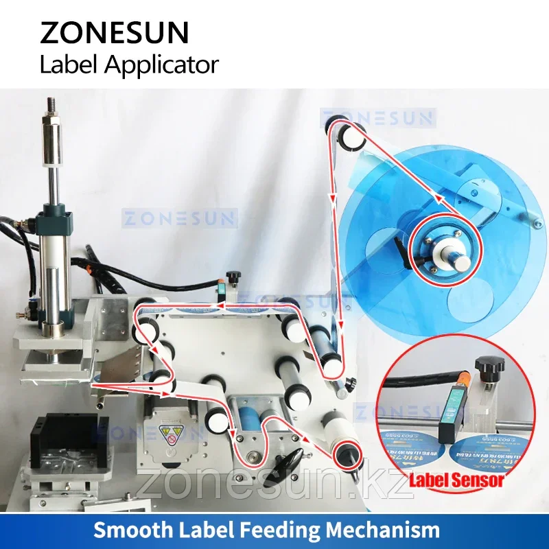 ZONESUN ZS-TB802 Машина для нанесения этикеток на плоские поверхности Верхний аппликатор этикеток