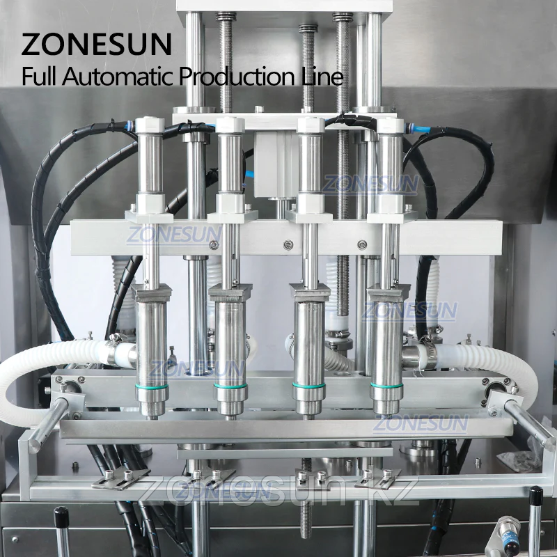 ZONESUN F-STYLE МАШИНА ДЛЯ РОЗЛИВА И УКУПОРКИ ЖИДКИХ ПАСТ С УСТРОЙСТВОМ ПОДАЧИ КРЫШЕК