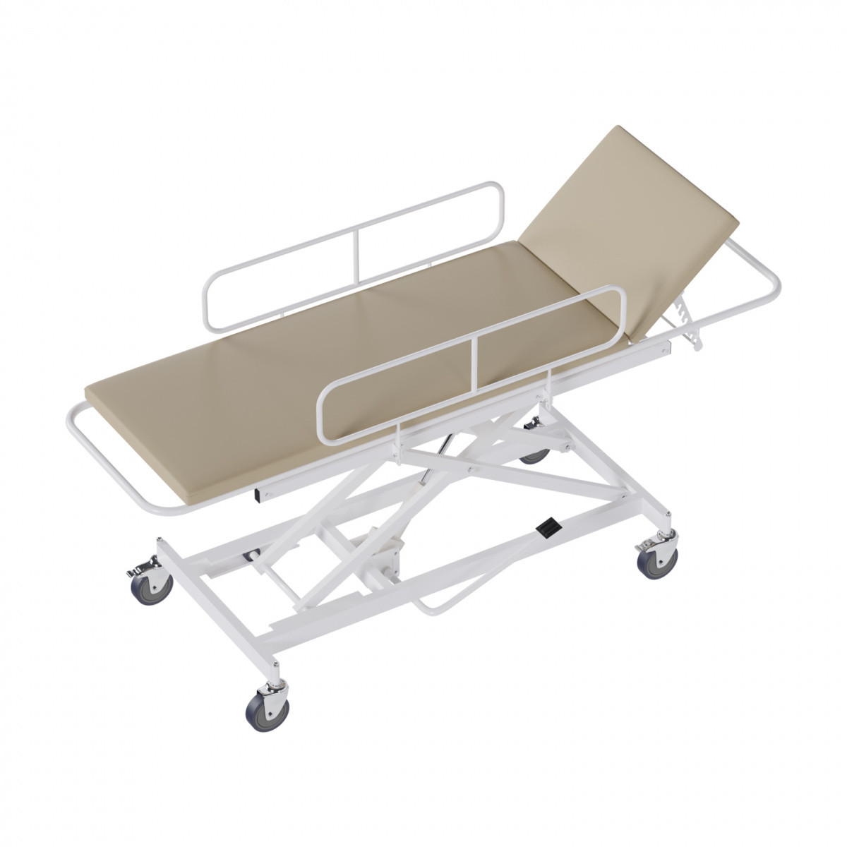 Тележка для перевозки больных (TMPB-02)(с гидроподъемом, с бок.-ми огр.-ми, с гол. подъемом)