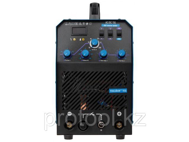 Инверторный аппарат аргонодуговой сварки SOLARIS TIG-220 AC/DC (AC/DC TIG; HF; MMA; 200 A; 150 В-240 В)